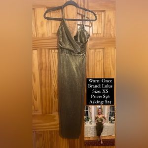 Lulu’s gold midi dress